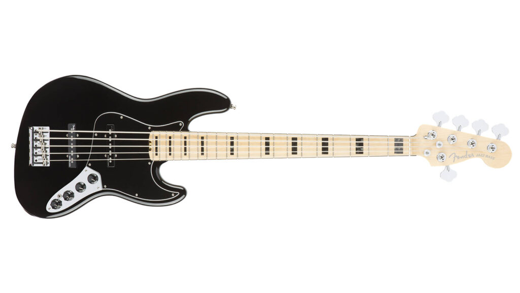 Fender American Elite Jazz Bass V Black MN